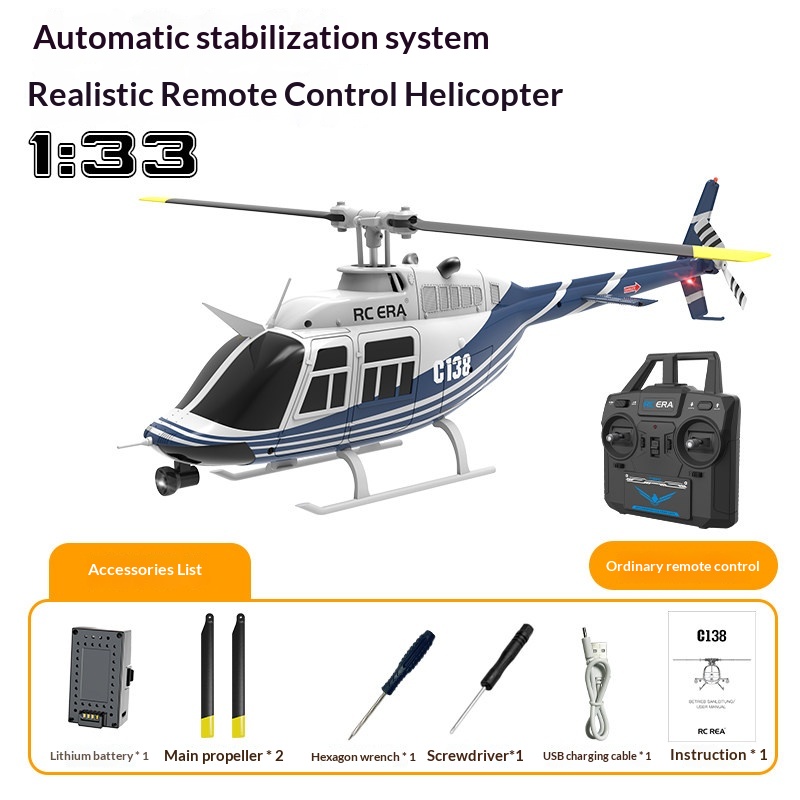 Rc Helicopter Single Rotor - RC Era C138 Bell 206 RCヘリコプター
