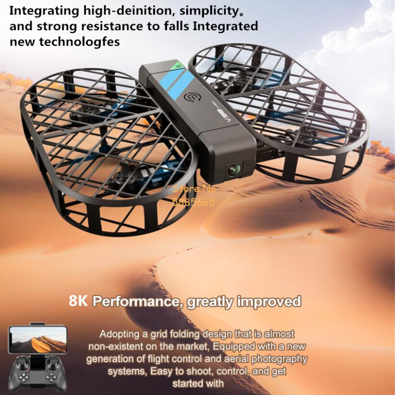 Rc Helicopter Mini - 8K HD カメラ 360 ° 保護オプティカルフローローカリゼーション