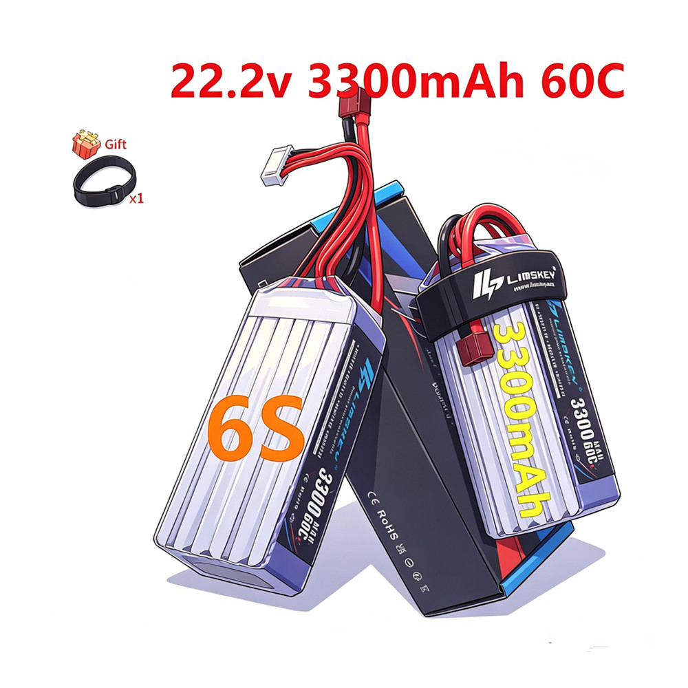 Rc Helicopter Battery - Limskey 60C/80C リポバッテリー 22.2V 6S 3300MAH