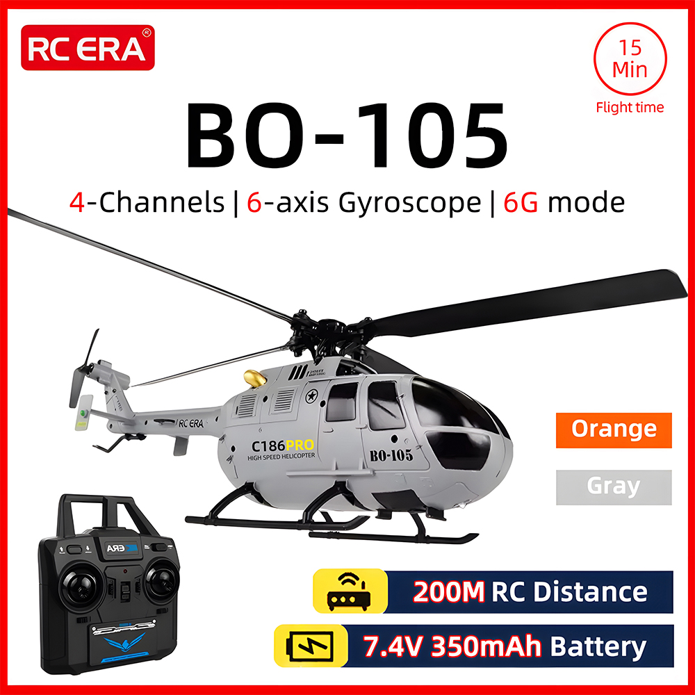 Rc Helicopter Gyro - RC ERA BO-105 ヘリコプター 1:48 スケール