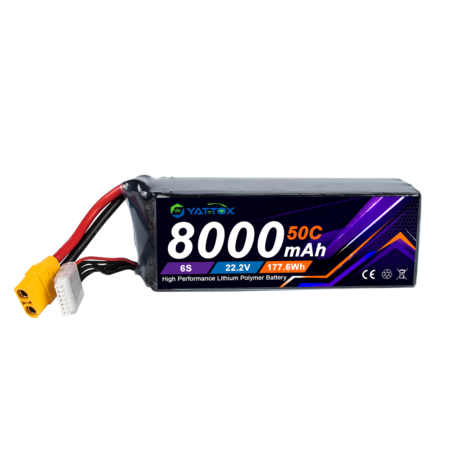 Rc Helicopter Large - Yattox 6S 8000mAh 50C LiPoバッテリー 22.2V