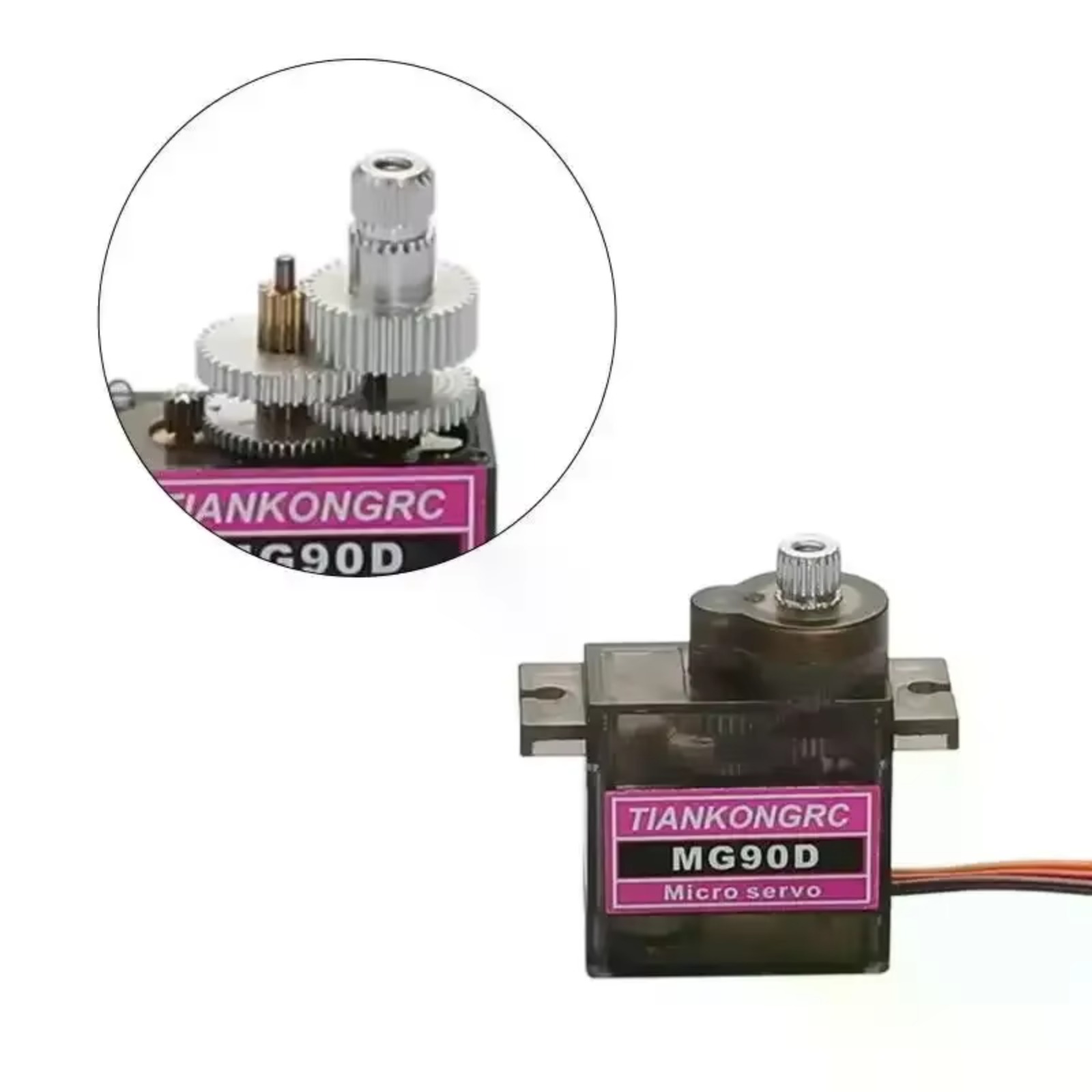 Rc Helicopter Servo - MG90D 9g メタルギアサーボ高トルク 2.0kg.cm ベアリング付き RC