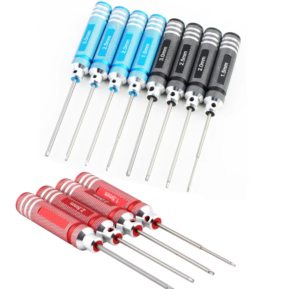 4本組六角ドライバーセット チタンメッキ硬化 1.5 2.0 - Rc Helicopter Tool Kit のレビューと価格