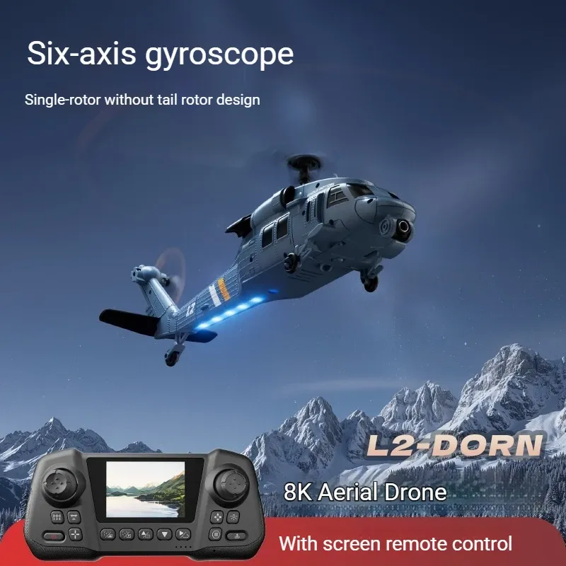L2-DORN RC アパッチヘリコプター 8K空中カメラ  - Rc Helicopter Single Rotor のレビューと価格